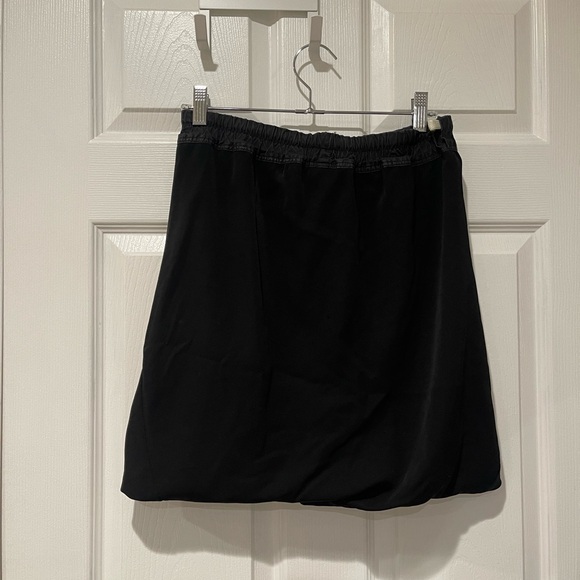 Rick Owens Black Mini Skirt with White Drawstring - Picture 2 of 3